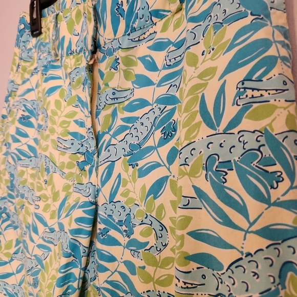 Vintage Lilly Pulitzer‎ Mimosa Everglades Alligator Print Capri Pants Size 4 - Picture 7 of 9